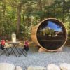 84" x 6' Panoramic View Barrel Sauna - Image 2