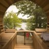 84" x 7' Panoramic View Barrel Sauna - Image 5