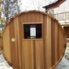 Clear Red Cedar Barrel Sauna 6x6 - Image 3