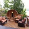 Clear Red Cedar Barrel Sauna 6x8 - Image 2
