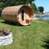 Clear Red Cedar Barrel Sauna 7x8 - Image 2