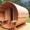 Clear Red Cedar Barrel Sauna 7x8 - Image 6