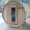 Knotty Red Cedar Barrel Sauna 6x6 - Image 4