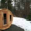 Knotty Red Cedar Barrel Sauna 6x6 - Image 2