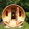 Knotty Red Cedar Barrel Sauna 7x6 - Image 2