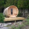 Knotty Red Cedar Barrel Sauna 7x7 - Image 2