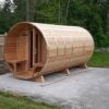 Knotty Red Cedar Barrel Sauna 7x7 - Image 5