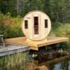 Knotty Red Cedar Barrel Sauna 7x8 - Image 3