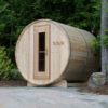 Knotty Red Cedar Barrel Sauna 7x6 - Image 8