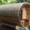 Knotty Red Cedar Barrel Sauna 6x8 - Image 2