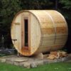 Knotty Red Cedar Barrel Sauna 6x6 - Image 8