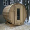 Clear Red Cedar Barrel Sauna 6x6 - Image 8