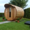 Clear Red Cedar Barrel Sauna 7x8 - Image 9